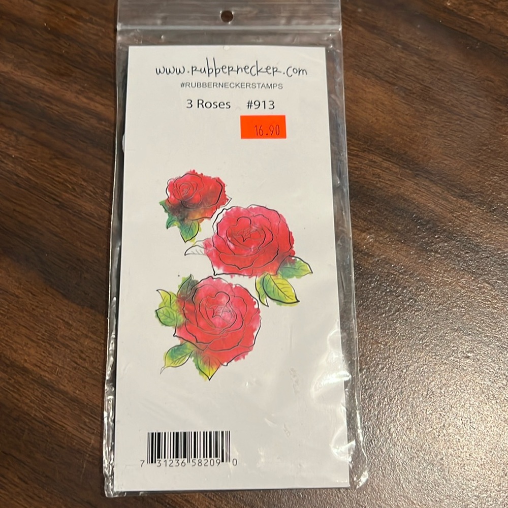 Rubbernecker stamp set #913 3 Roses